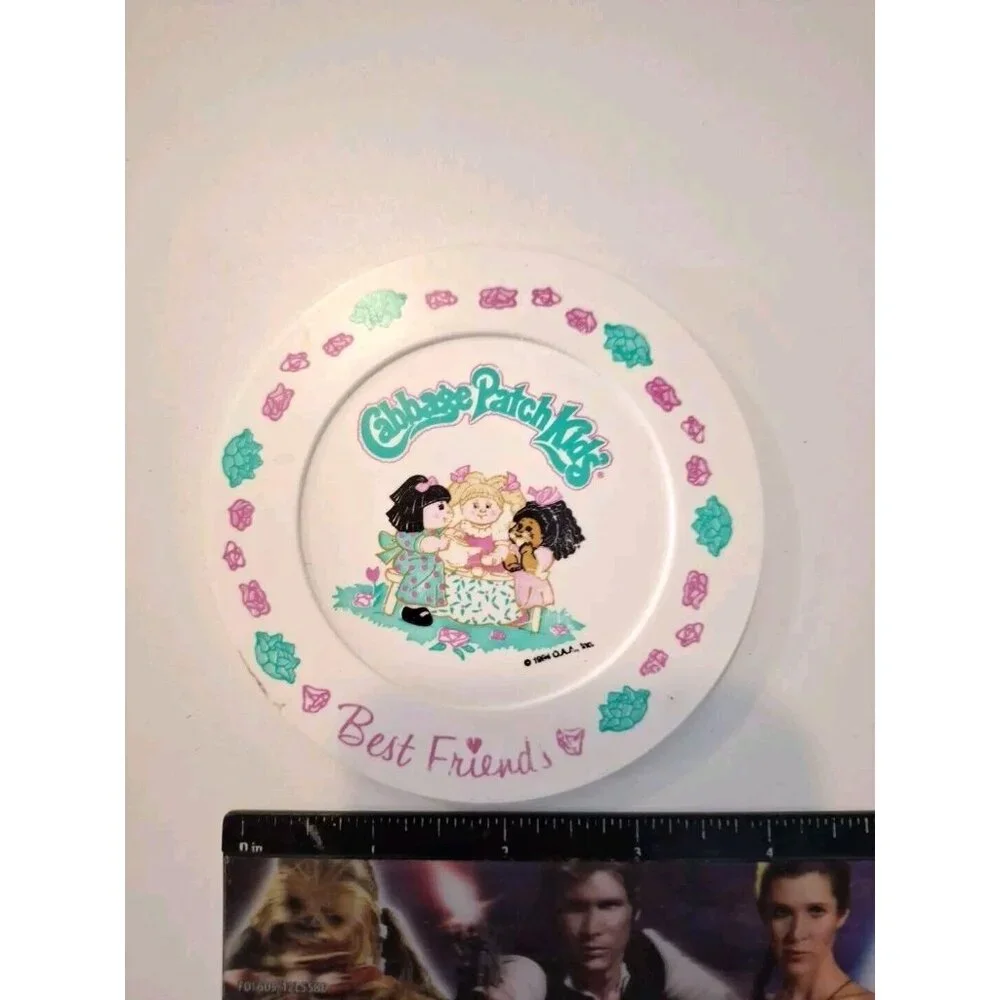 Cabbage Patch Kids Tea Party Vintage 80s Doll Lunchbox Purple Pink Blue Plastic - Picture 7 of 11